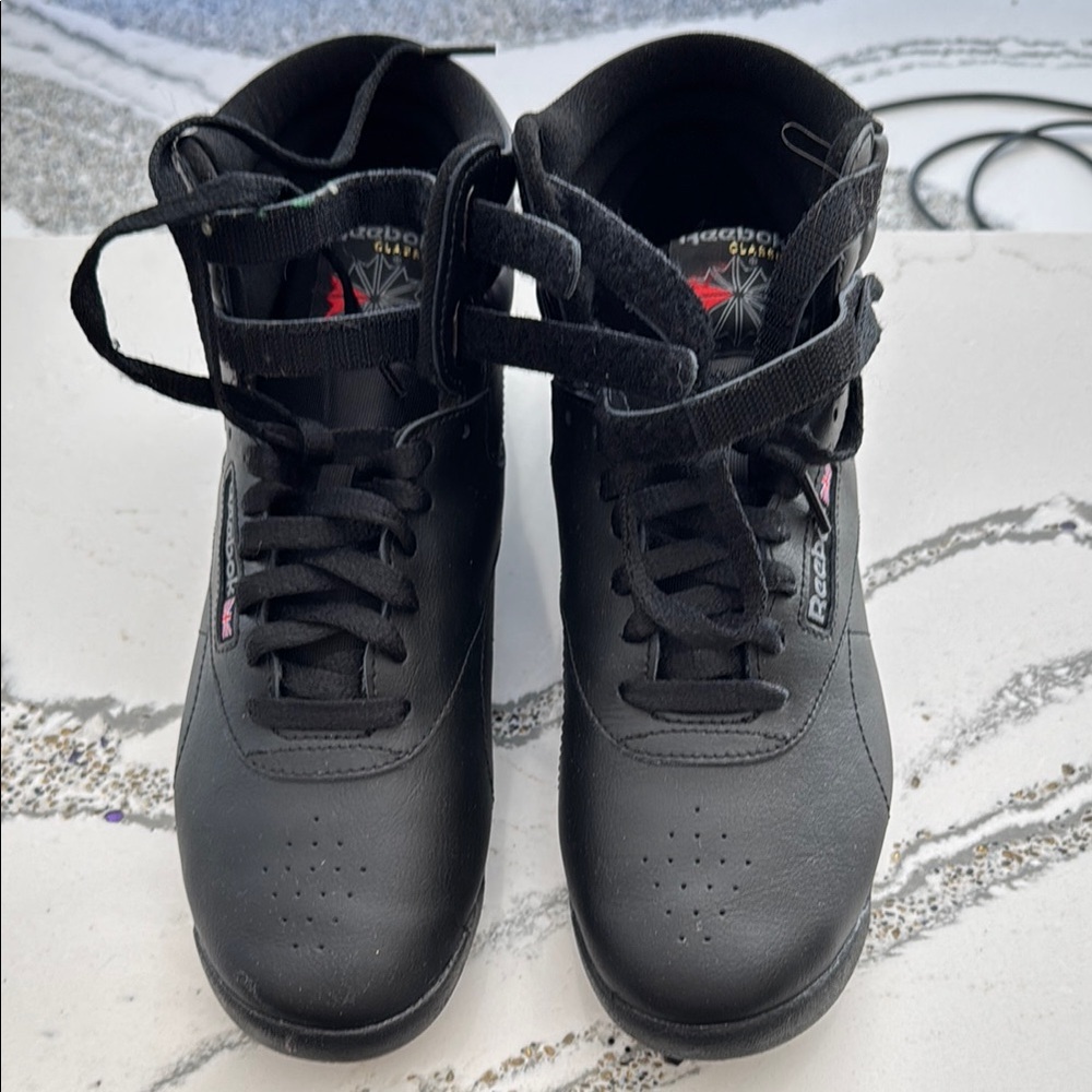 Reebok Black Leather High-Tops